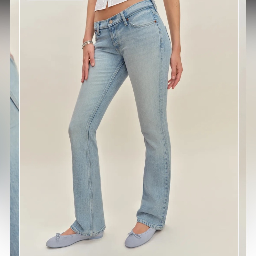 NWT Reformation x Devon Lee Carlson Light Wash Boot Cut Kenny Jeans
